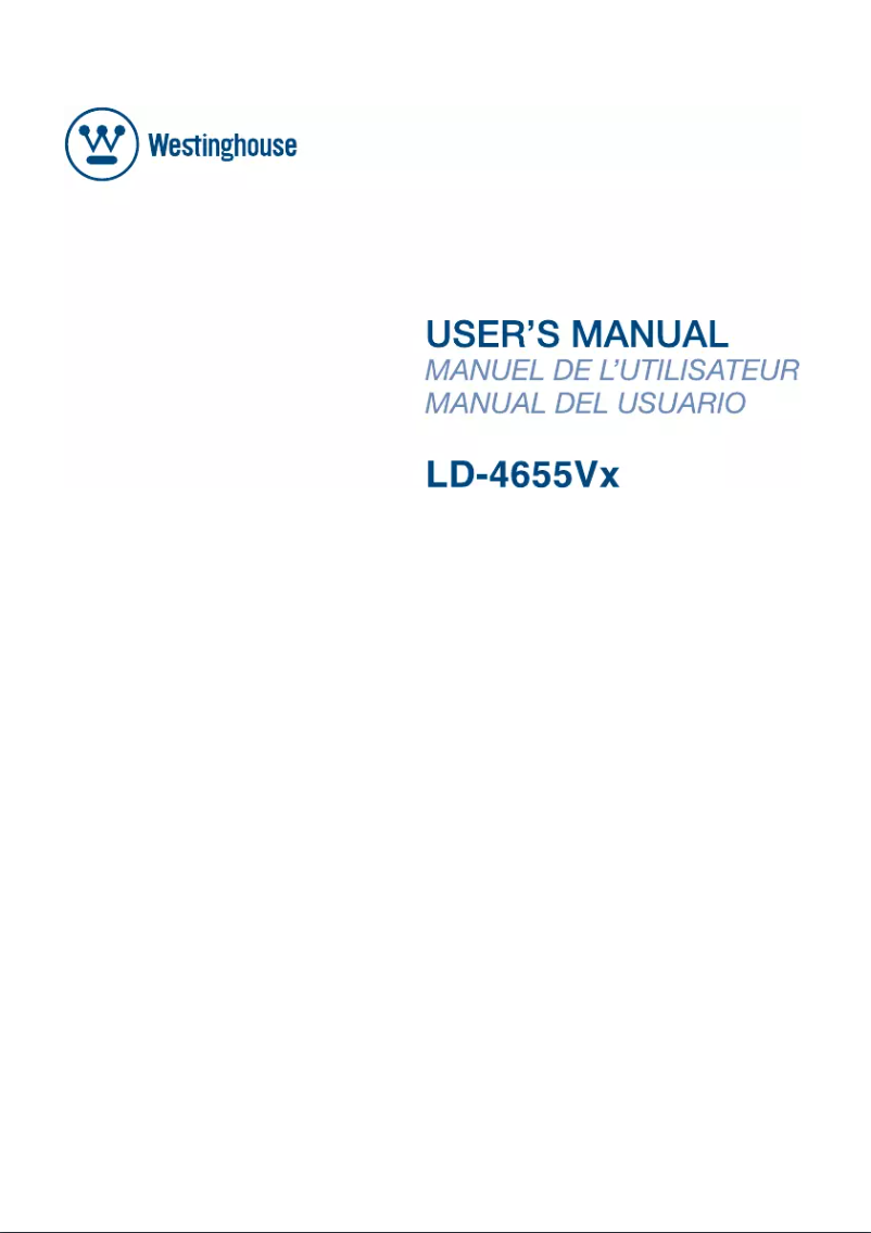 Página 1 del manual Manual de usuario Westinghouse LD-4655VX