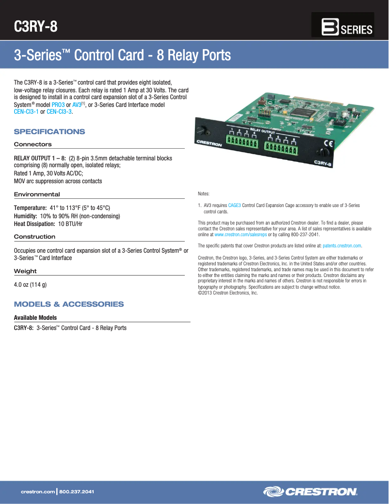 Image de la première page du manuel de l'appareil C3RY-8