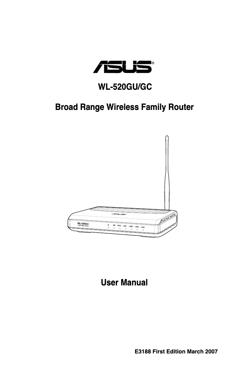 Page 1 de la notice Manuel utilisateur Asus WL-520GC