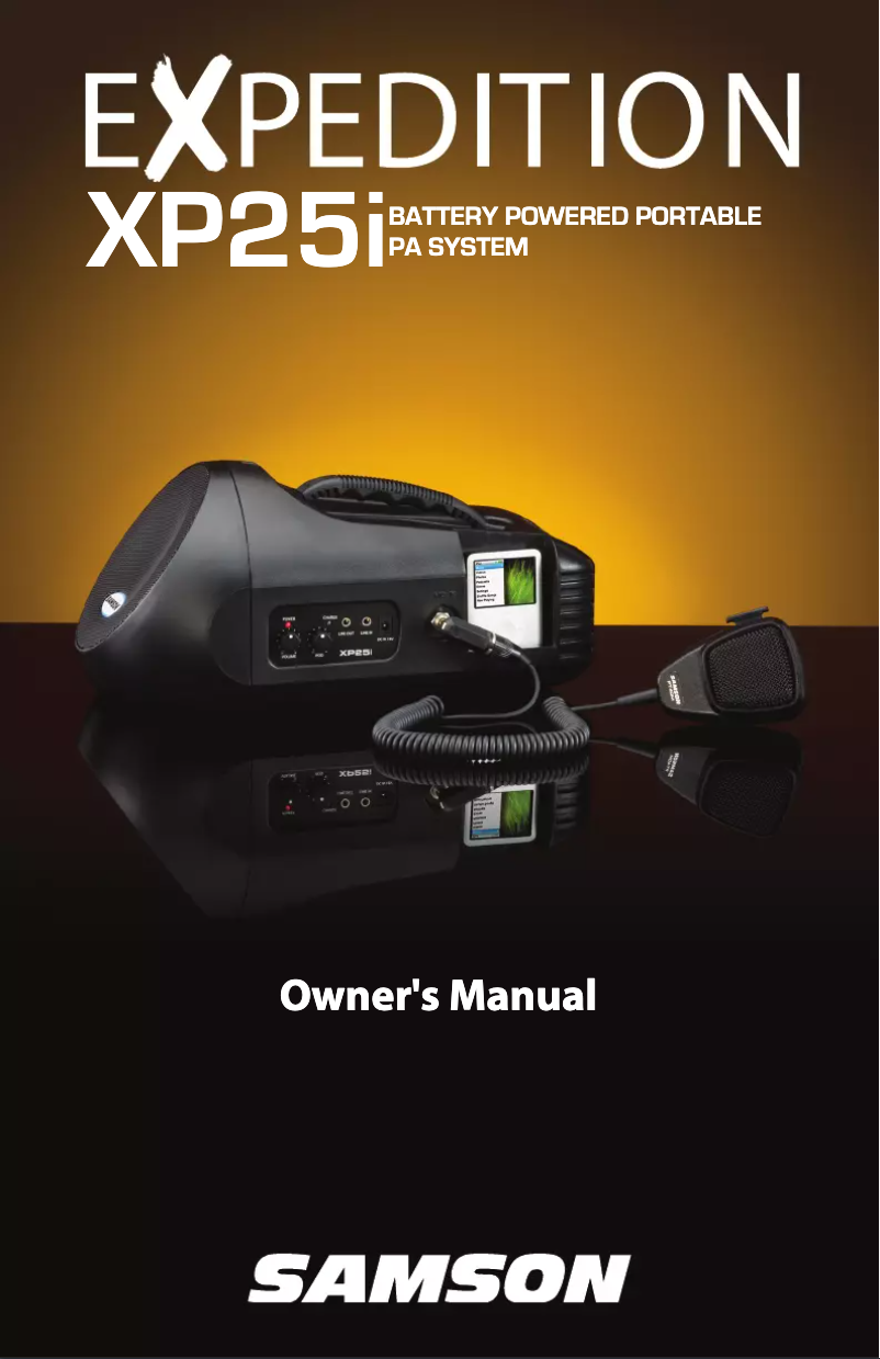 Page n°1 - Manuel utilisateur Samson XP25i