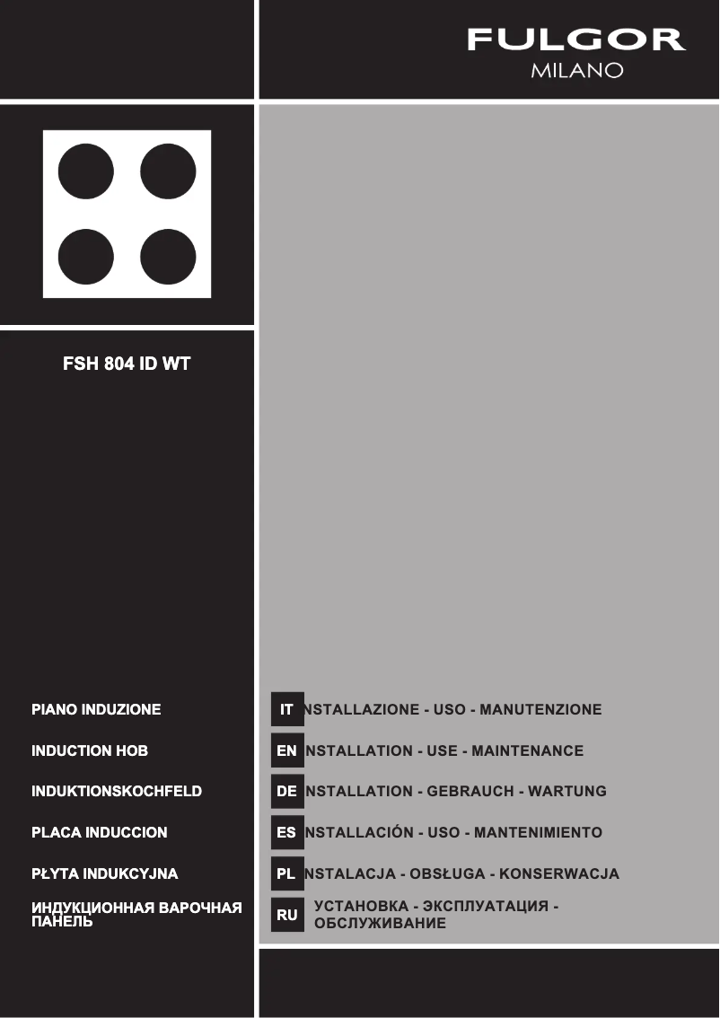 Page 1 de la notice Manuel utilisateur Fulgor Milano FSH 804 ID WT MBK