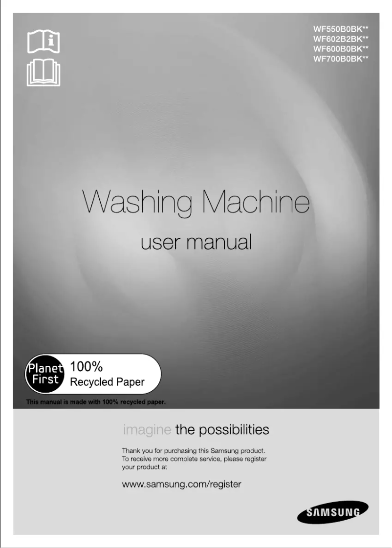 Page 1 de la notice Manuel utilisateur Samsung WF600U2BKWQ