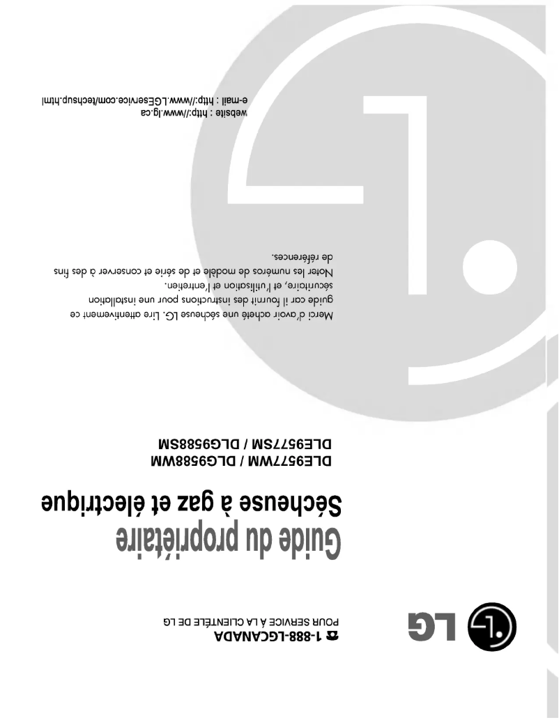 Page n°1 - Manuel utilisateur LG DLG9588WM