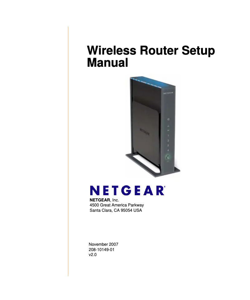 Page n°1 - Manuel utilisateur Netgear WNR-3500