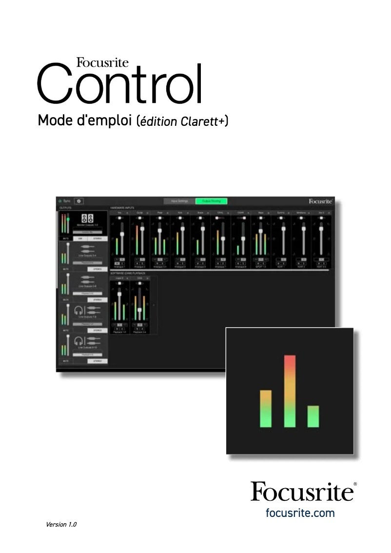 Image de la première page du manuel de l'appareil Clarett+ 4 Pre