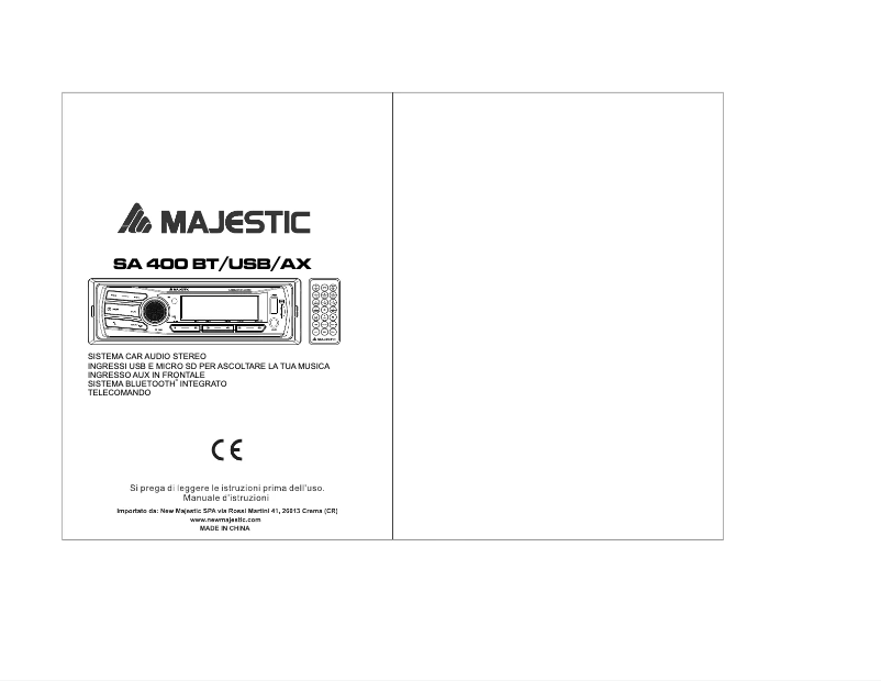 Image de la première page du manuel de l'appareil SA-400