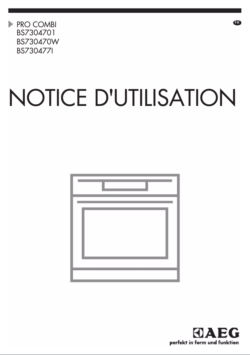 Page 1 de la notice Manuel utilisateur AEG ProCombi BS730470W