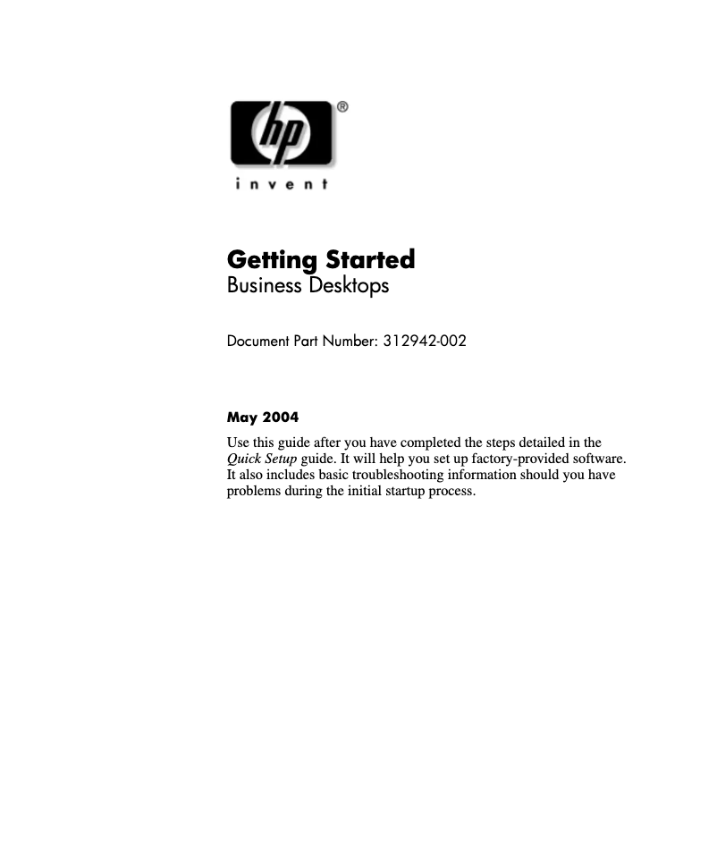 Page 1 de la notice Manuel utilisateur HP Compaq Business d330