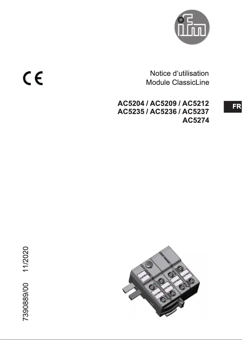 Page n°1 - Manuel utilisateur IFM AC5237