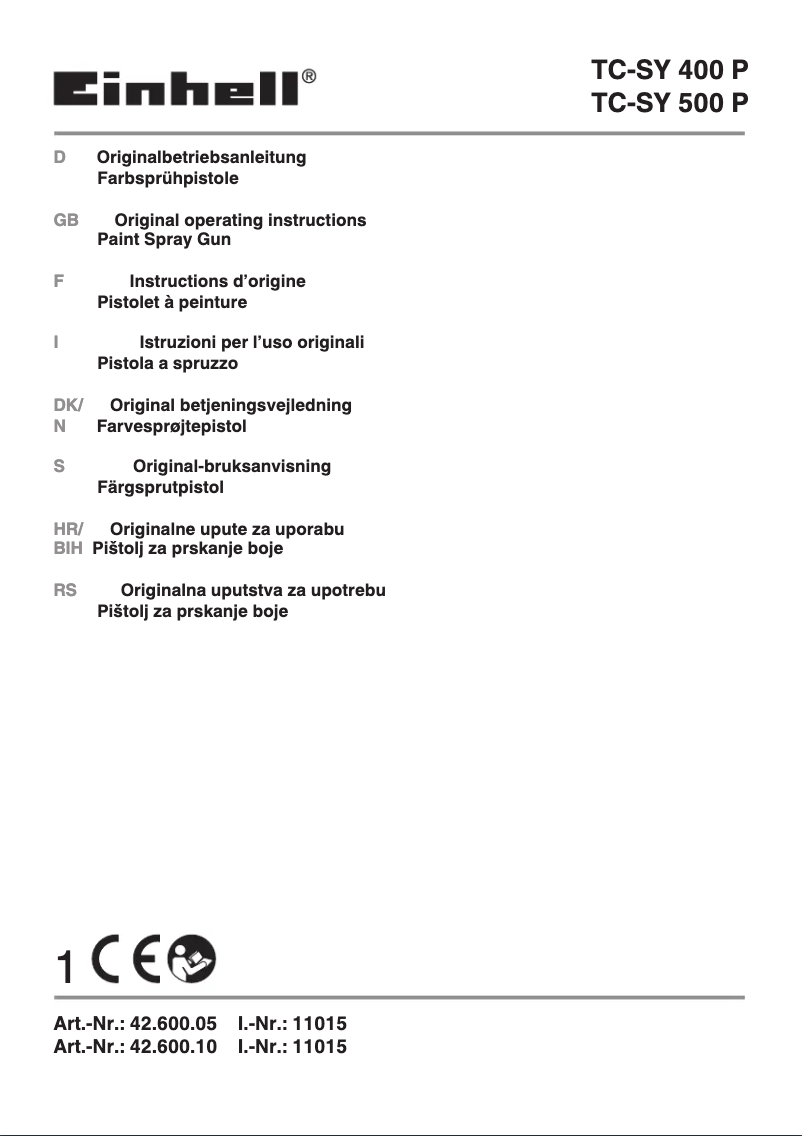 Página 1 del manual Manual de usuario Einhell TC-SY 500 P