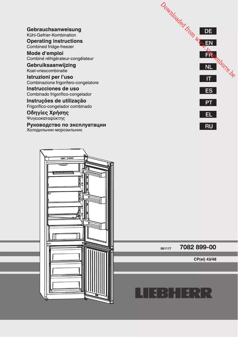 Page 1 de la notice Manuel utilisateur Liebherr CPel 4813-20