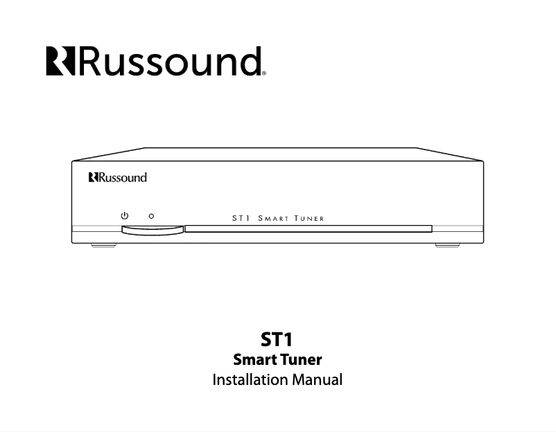 Page n°1 - Manuel utilisateur Russound ST1