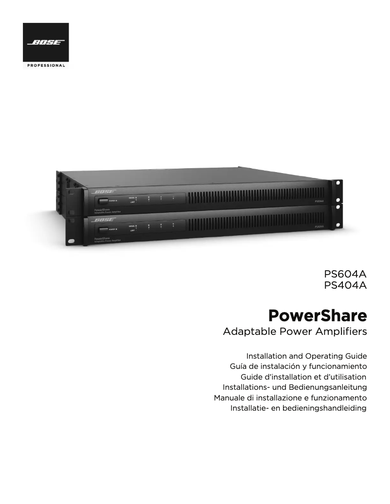 Page n°1 - Manuel utilisateur Bose PowerShare PS604A