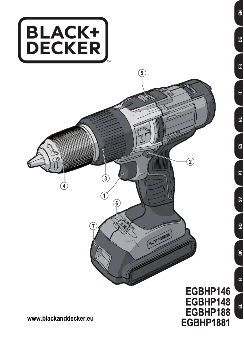 Page n°1 - Manuel utilisateur Black & Decker EGBHP146