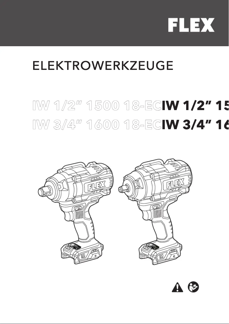 Page n°1 - Manuel utilisateur Flex IW 1/2" 1500 18-EC