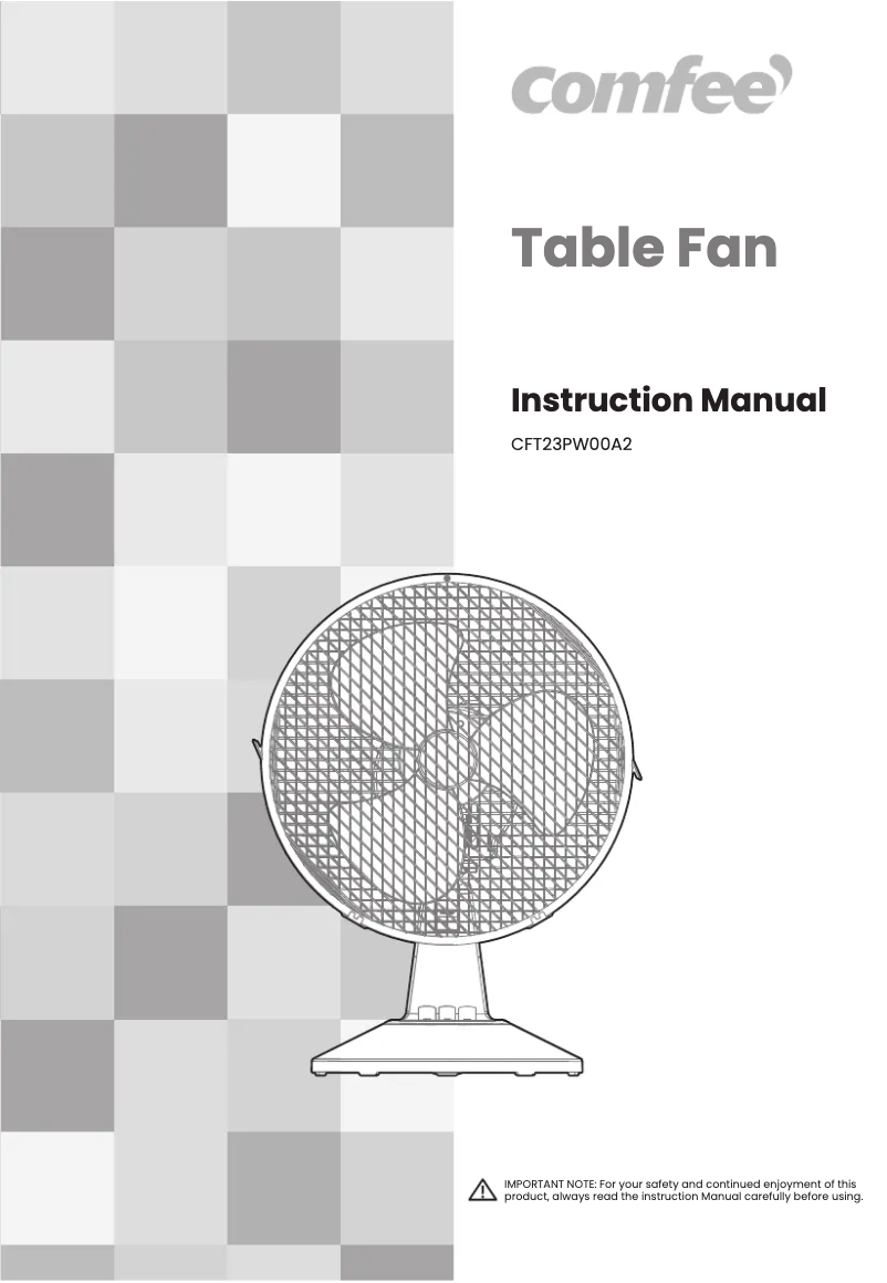 Image de la première page du manuel de l'appareil CFT23PW00A2