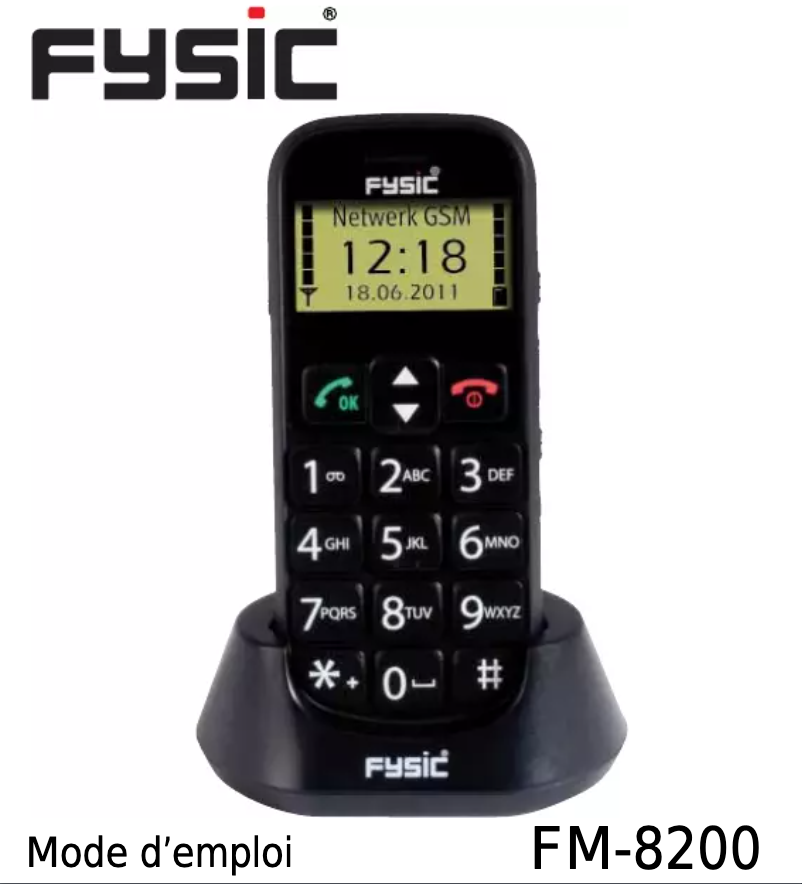 Page 1 de la notice Manuel utilisateur Fysic FM-8200