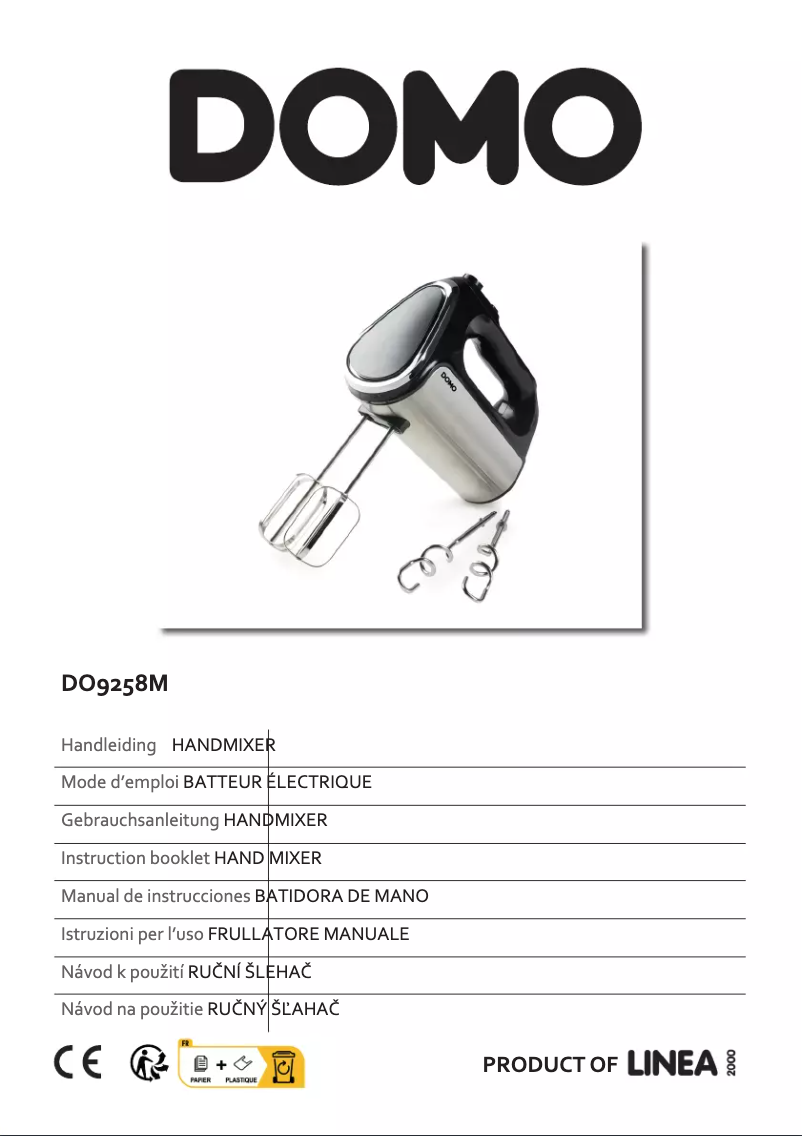 Page 1 de la notice Manuel utilisateur Domo DO9258M
