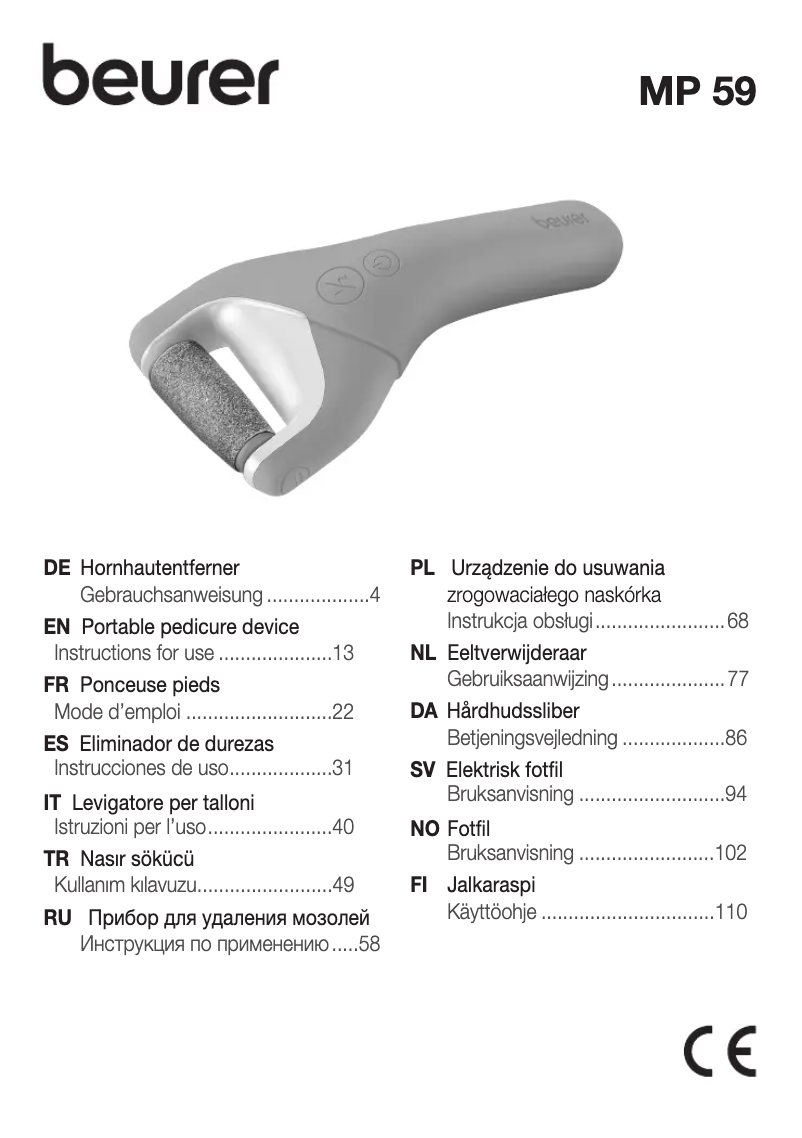 Image de la première page du manuel de l'appareil MP 59