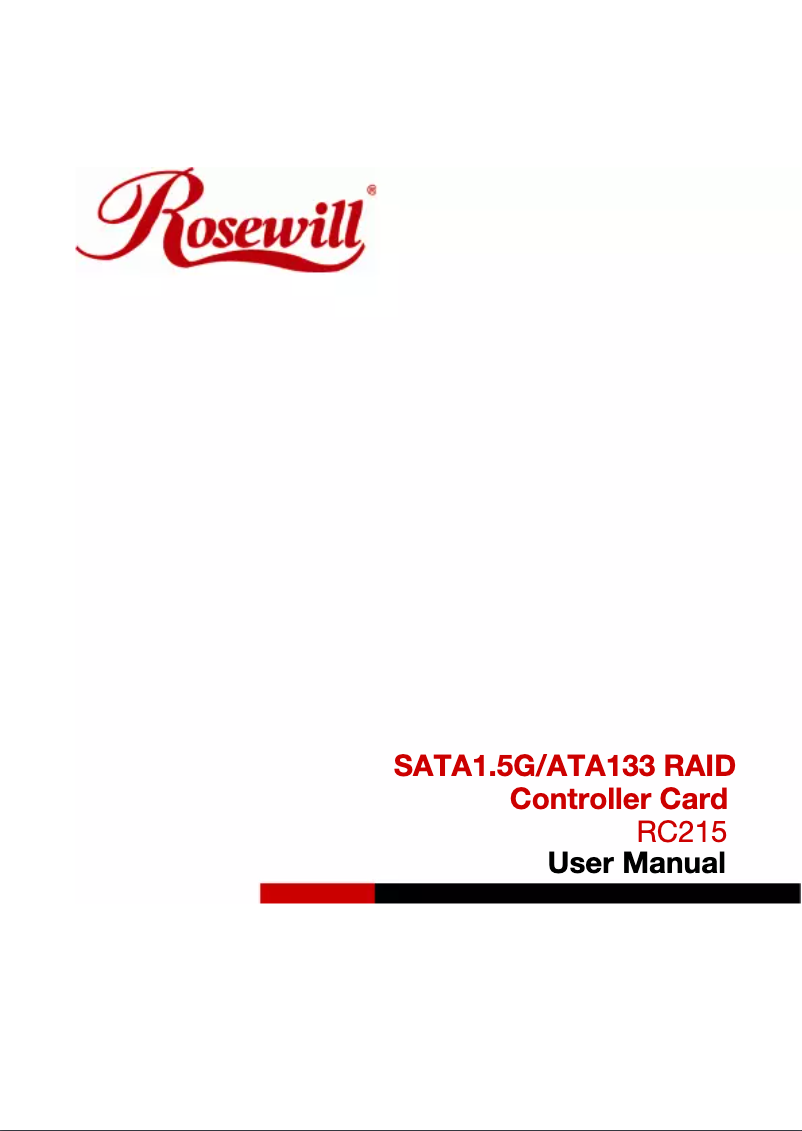 Page n°1 - Manuel utilisateur Rosewill RC-215
