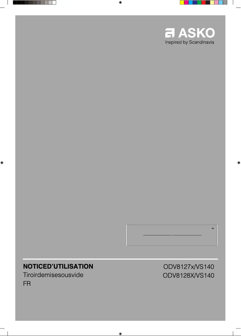Page 1 de la notice Fiche technique Asko ODV8127S