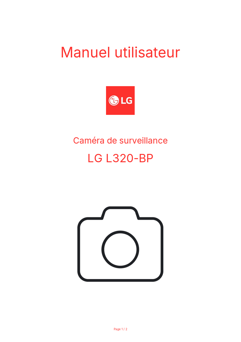 Page n°1 - Manuel utilisateur LG L320-BP