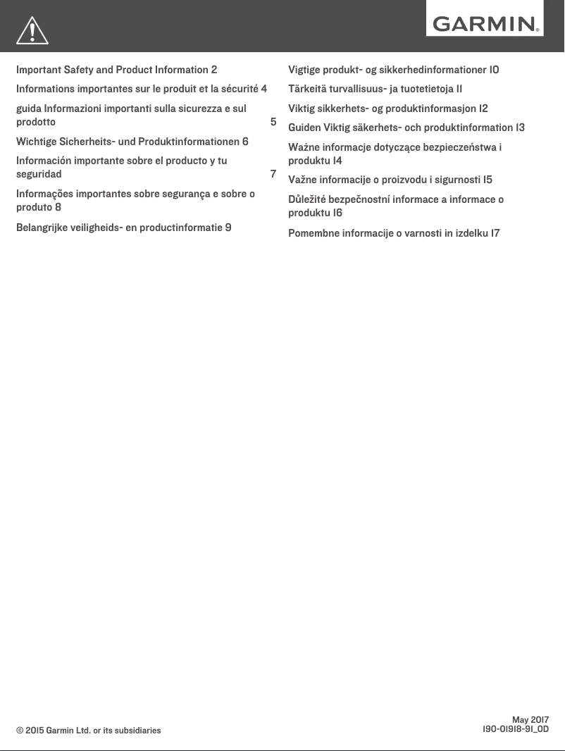 Image de la première page du manuel de l'appareil Varia RTL511