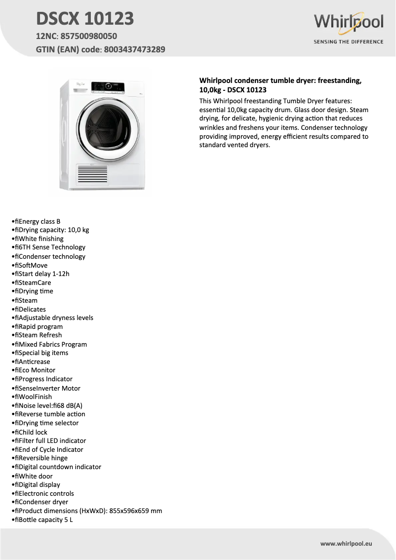 Image de la première page du manuel de l'appareil DSCX 10123