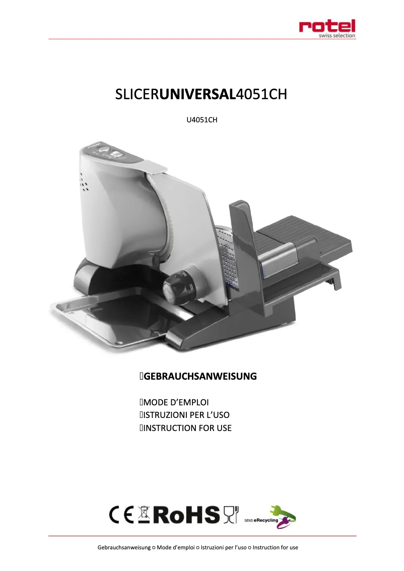 Page 1 de la notice Manuel utilisateur Rotel U4051CH