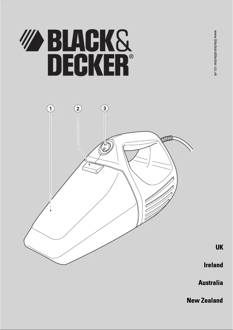 Page 1 de la notice Manuel utilisateur Black & Decker Dustbuster VH800