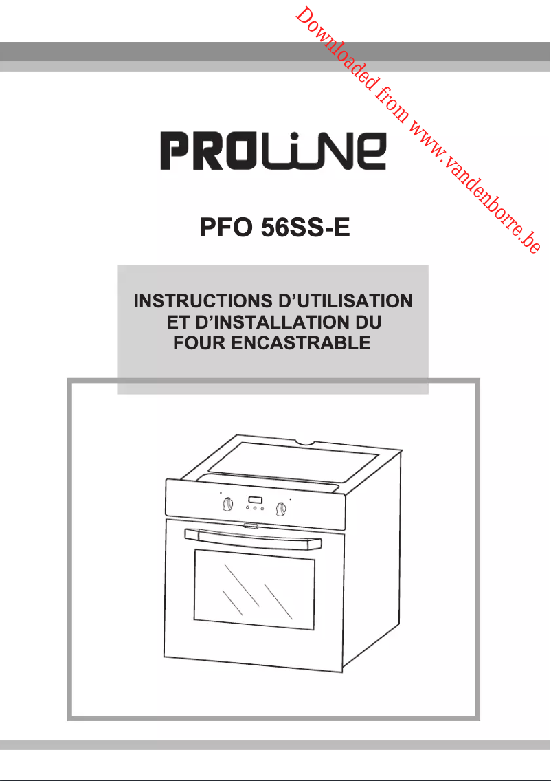 Image de la première page du manuel de l'appareil PFO 56SS-E