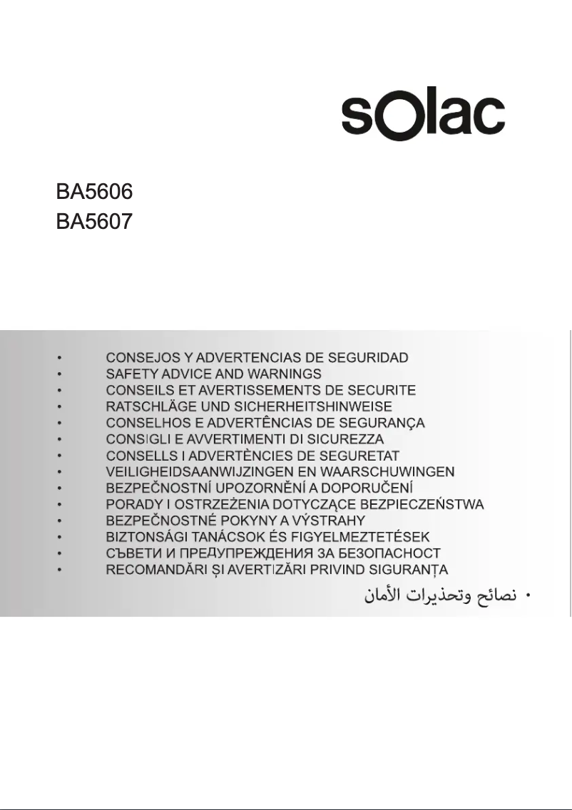 Page n°1 - Instructions de sécurité Solac Pro Chef 1000W BA5607
