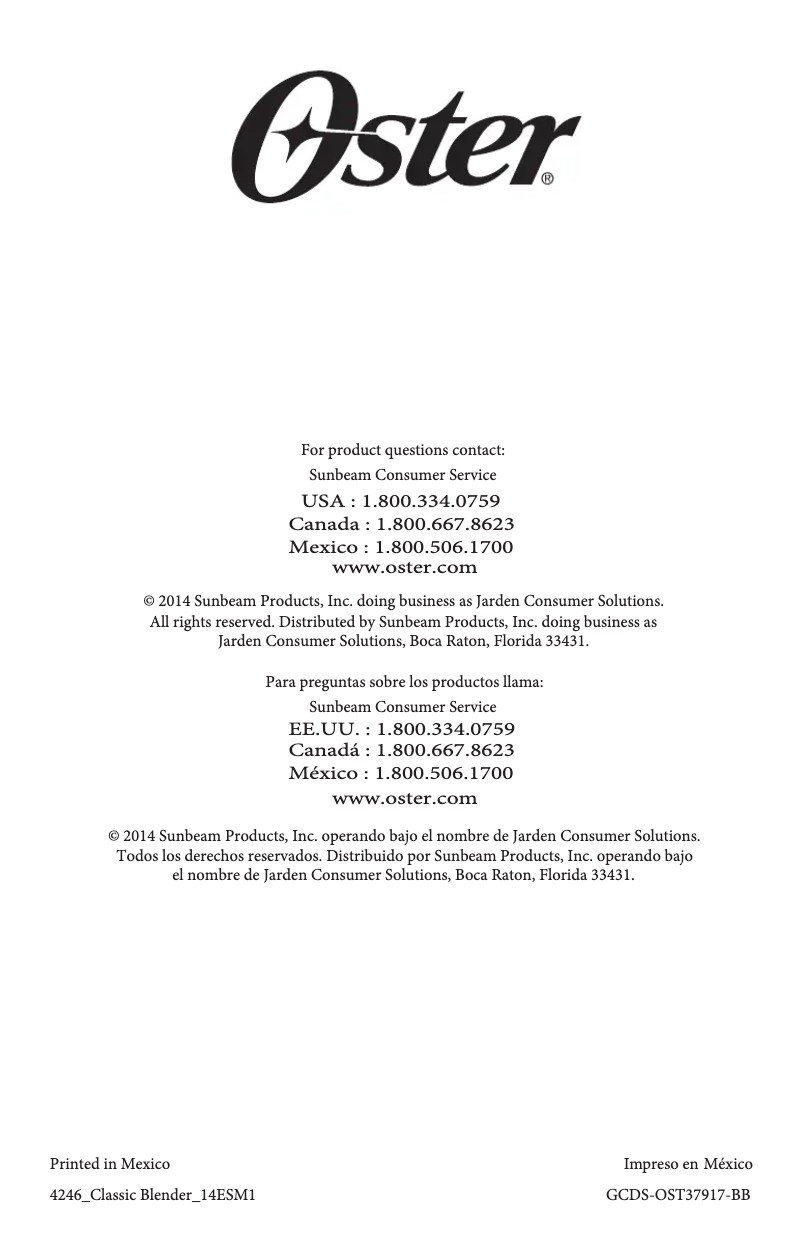 Image de la première page du manuel de l'appareil Classic BPCT02-BA0-NP0-EP