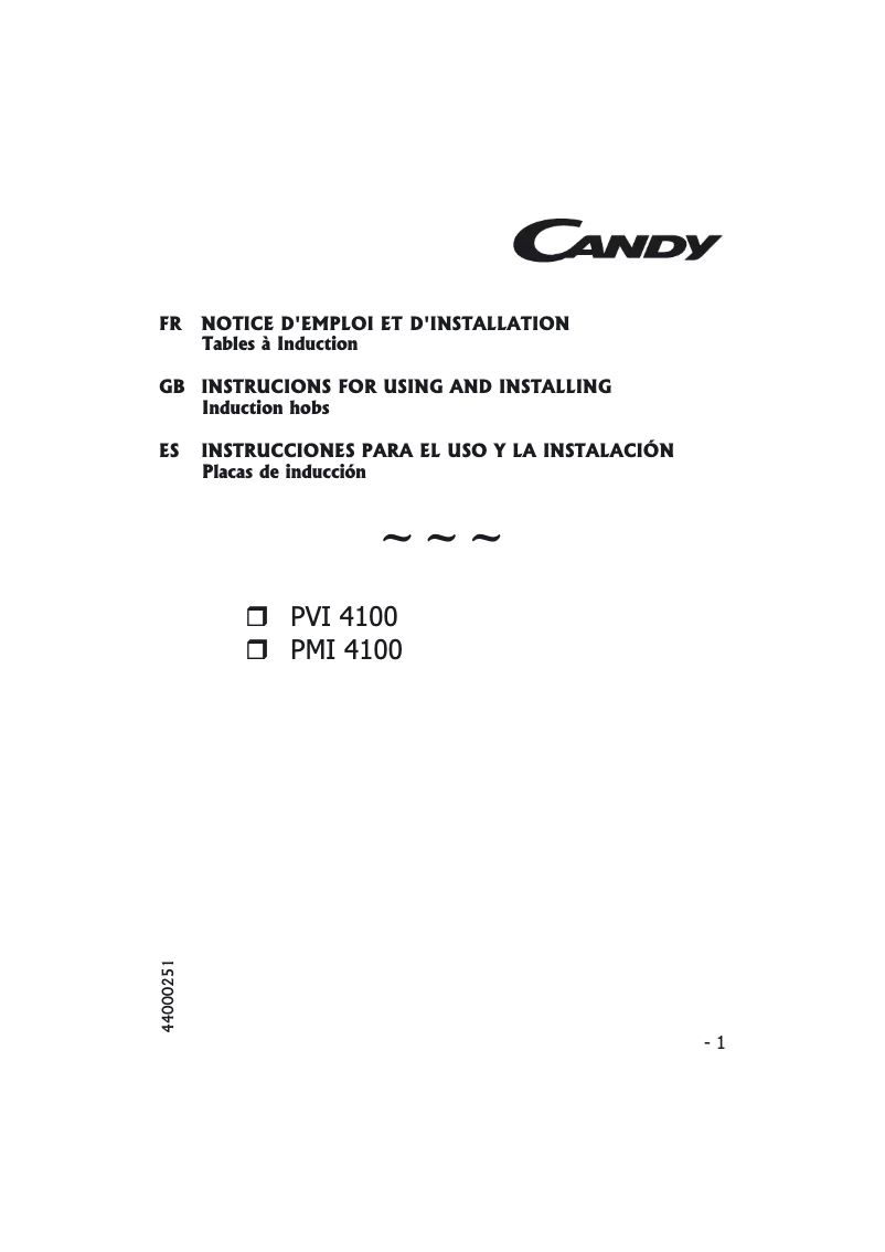 Image de la première page du manuel de l'appareil PVI 4100 N