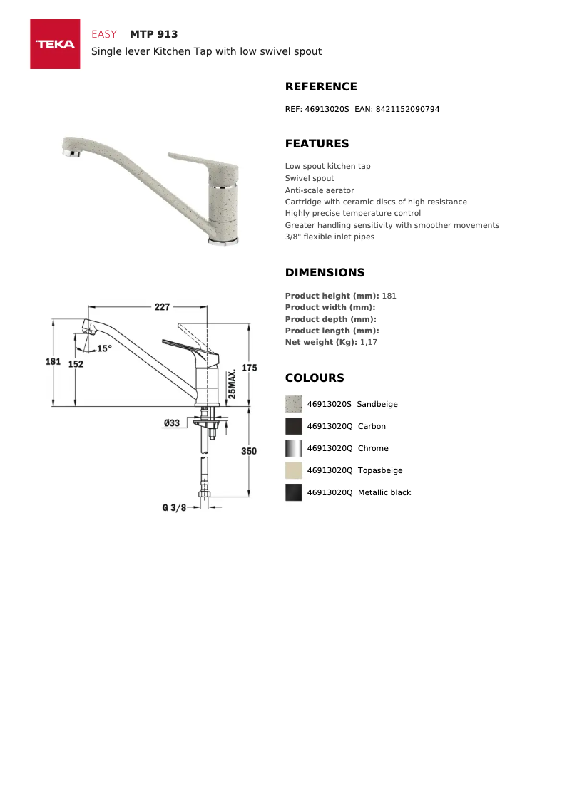 Image de la première page du manuel de l'appareil MTP 913