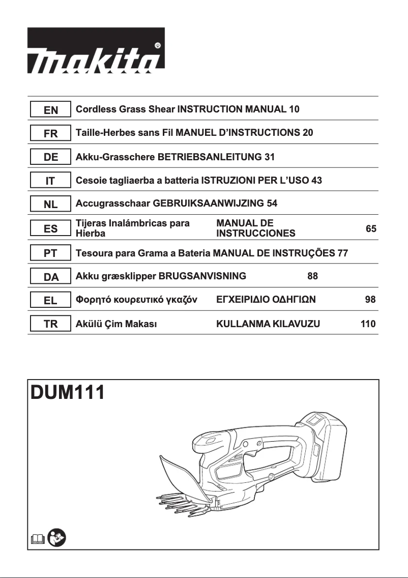 Page n°1 - Manuel utilisateur Makita DUM111RTX