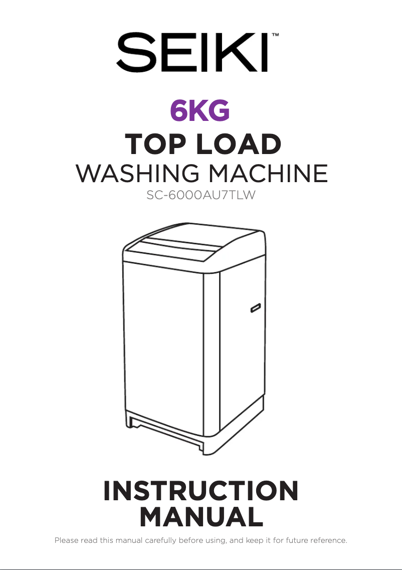 Image de la première page du manuel de l'appareil SC-6000AU7TL