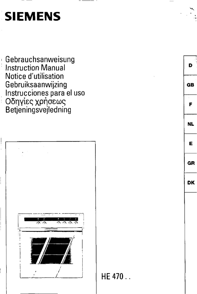 Page n°1 - Manuel utilisateur Siemens HE47021