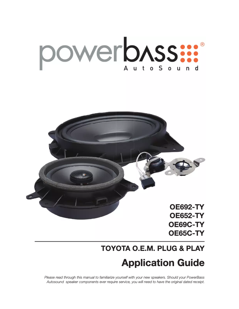 Page n°1 - Manuel utilisateur PowerBass OE652-TY