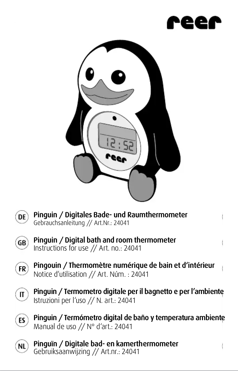 Página 1 del manual Manual de usuario Reer Pinguin 24041