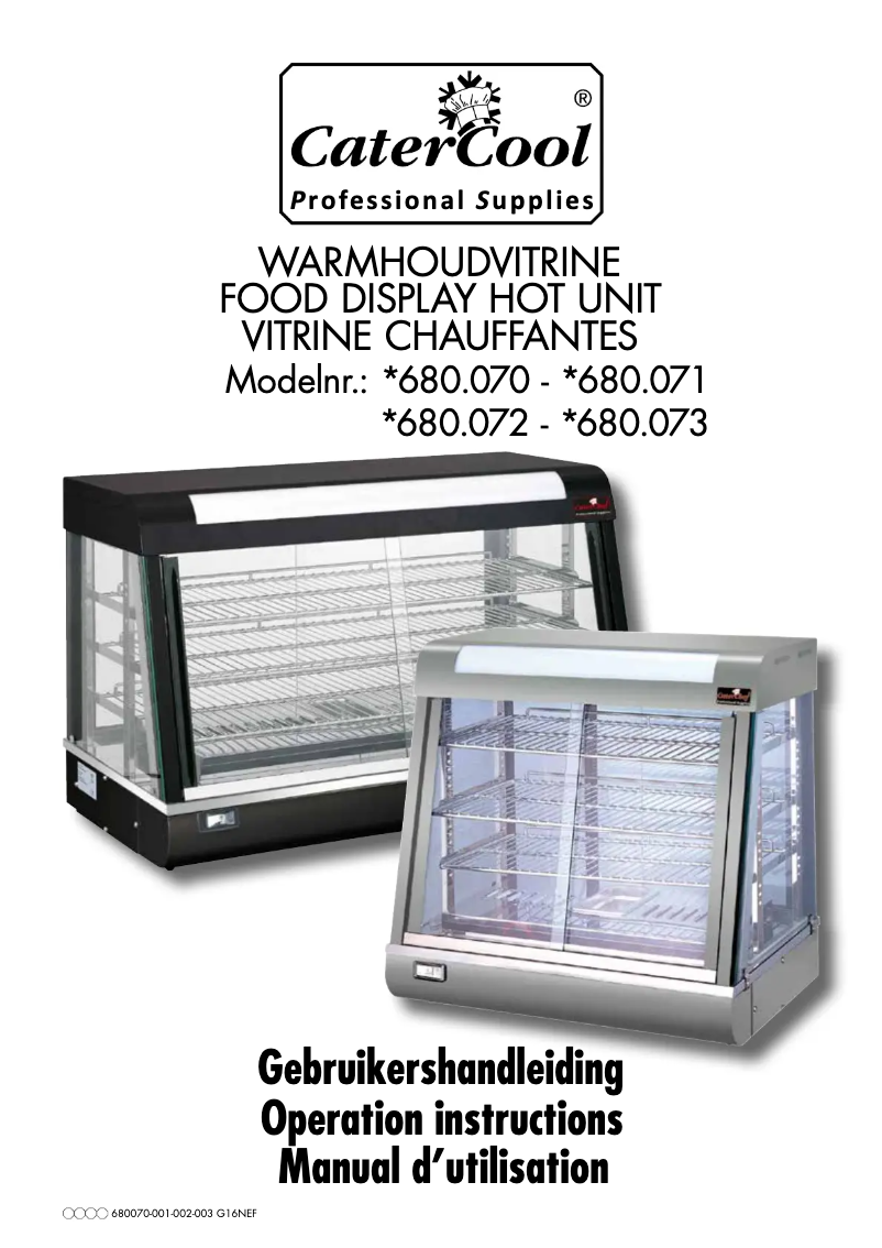 Page n°1 - Manuel utilisateur CaterChef 680072