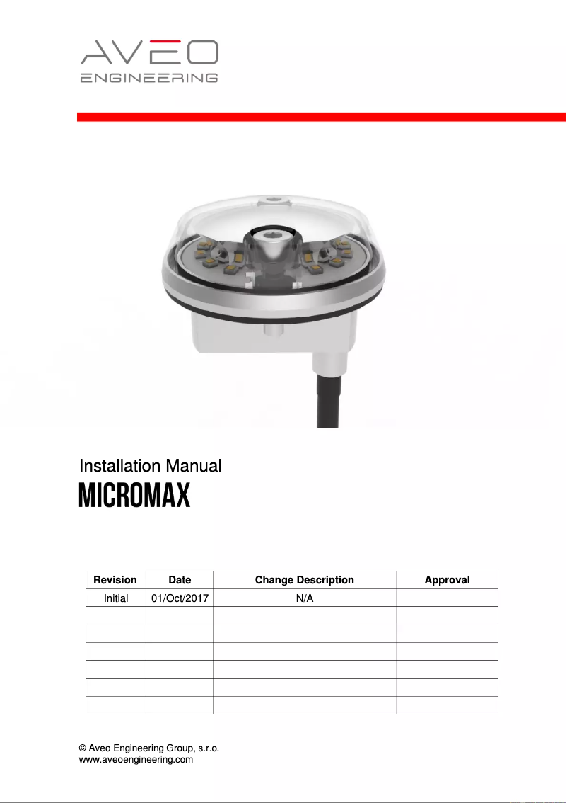 Page 1 de la notice Manuel utilisateur Aveo Engineering Micromax