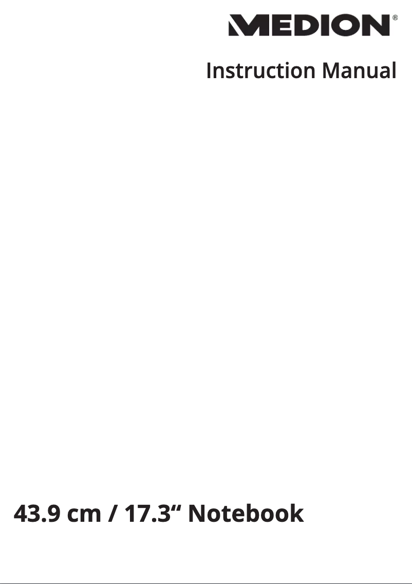 Page 1 de la notice Manuel utilisateur Medion Erazer X7849 (MD 60379)