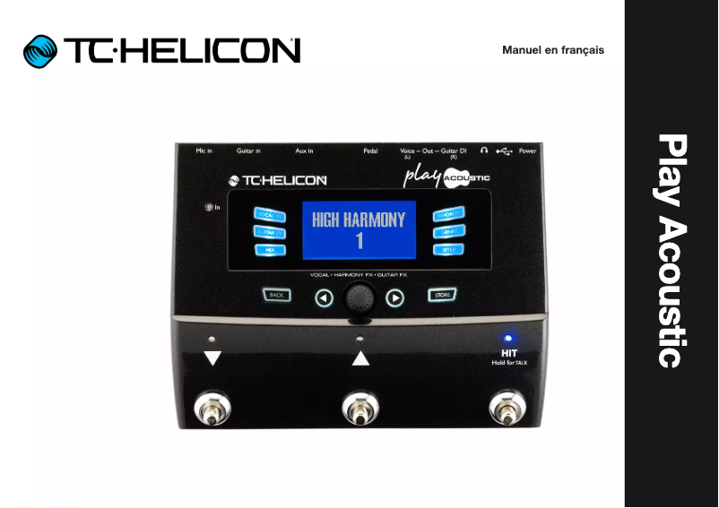 Page 1 de la notice Manuel utilisateur TC Helicon Play Acoustic