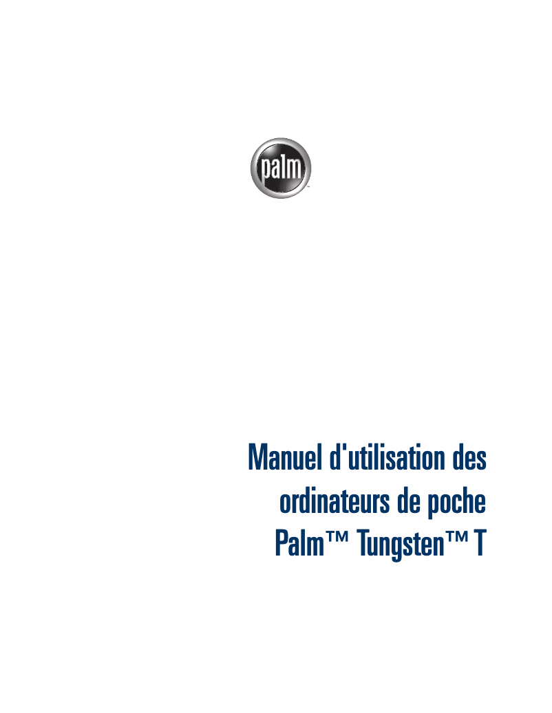 Page n°1 - Manuel utilisateur Palm Tungsten T