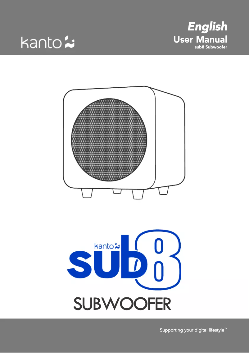 Página 1 del manual Manual de usuario Kanto SUB8