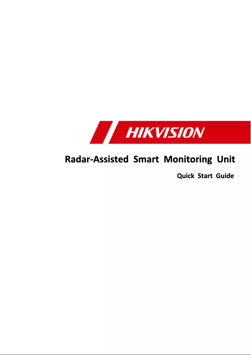 Page 1 de la notice Guide de démarrage rapide Hikvision iDS-TCM403-EIR