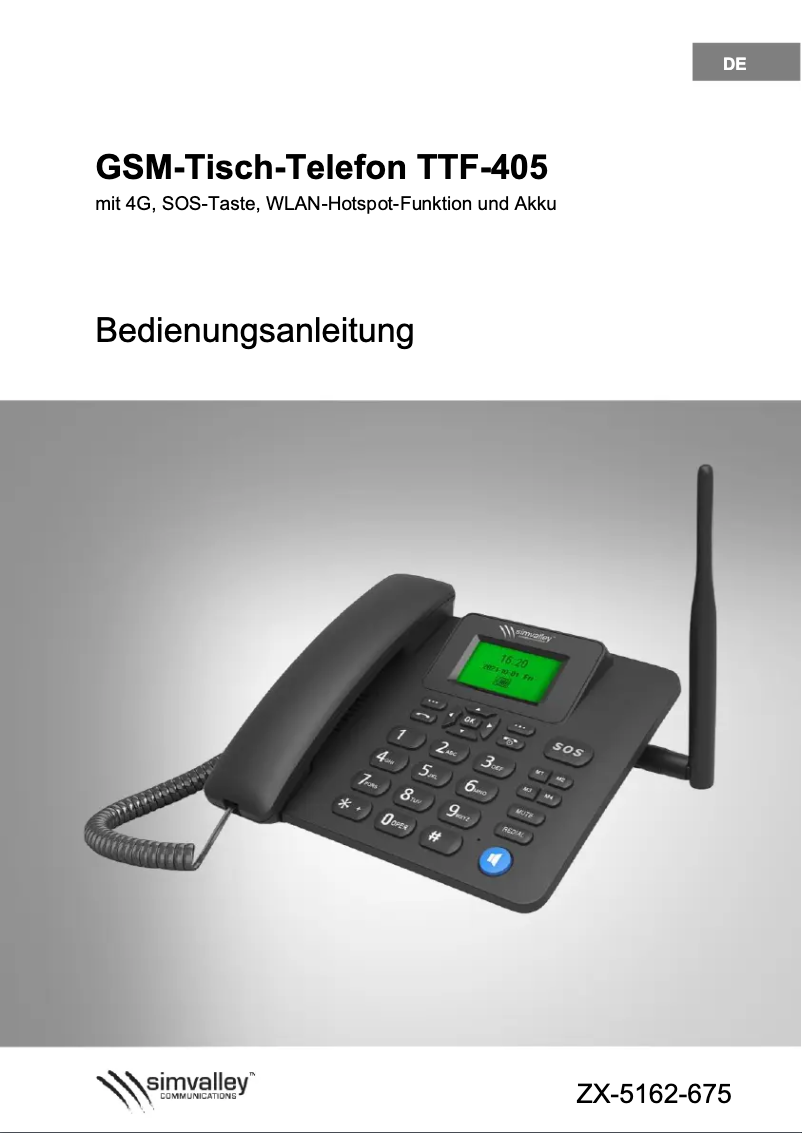 Page 1 de la notice Manuel utilisateur Simvalley TTF-405