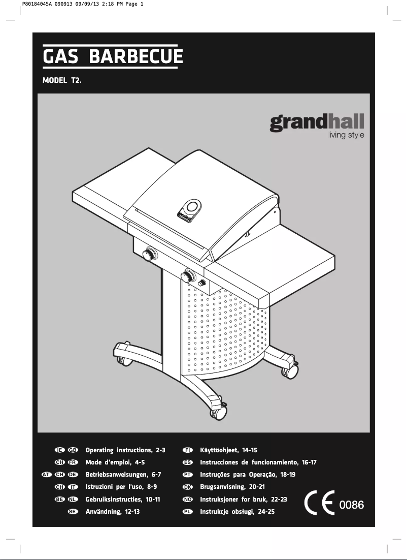 Page 1 de la notice Manuel utilisateur Grandhall T2