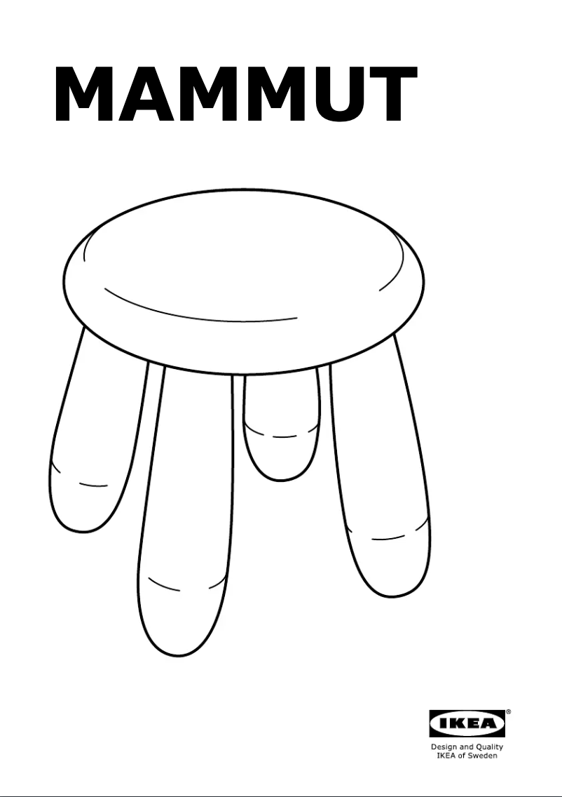 Page 1 de la notice Manuel utilisateur Ikea MAMMUT 903.823.25